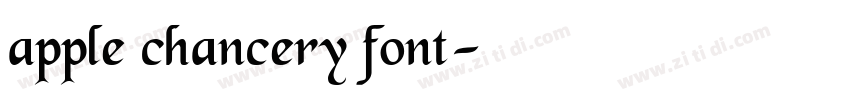 apple chancery font字体转换